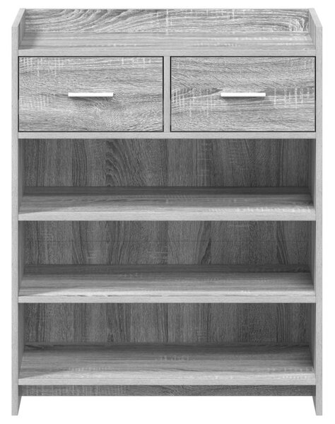 Cipőszekrény fiókkal Szürke Sonoma 73,5 x 36 x 92 cm Szerelt Fa