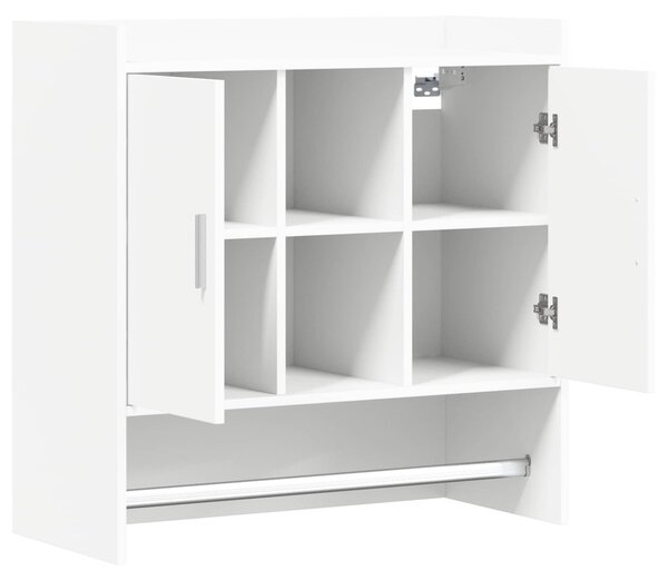 Falpolc Falra szerelhető Fehér 80 x 36 x 80 cm Szerelt Fa