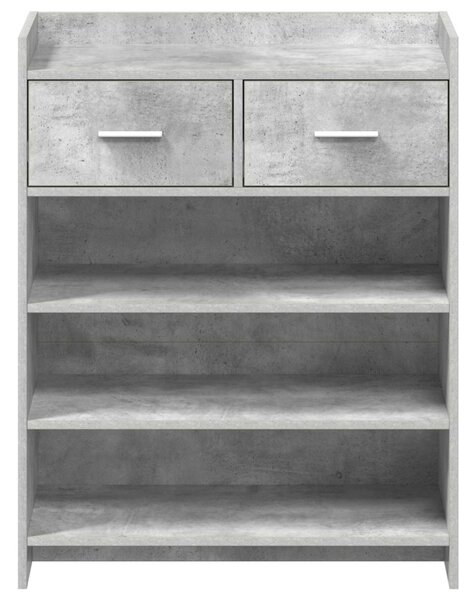 Cipőszekrény fiókkal Betonszürke 73,5 x 36 x 92 cm Szerelt Fa