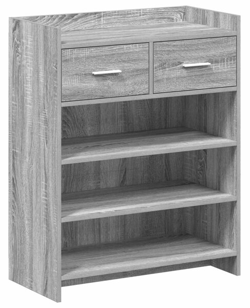 Cipőszekrény fiókkal Szürke Sonoma 73,5 x 36 x 92 cm Szerelt Fa