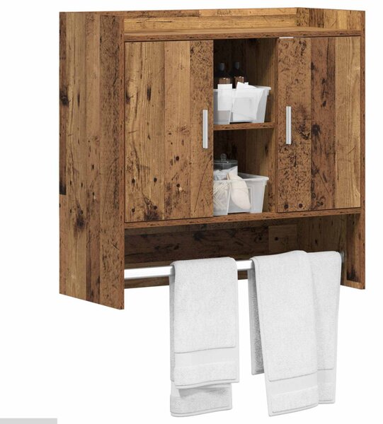 Falpolc Falra szerelhető Antik Fa 80 x 36 x 80 cm Szerelt Fa