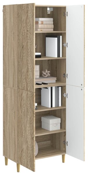Szekrény szett 2 pcs Sonoma Tölgy Szerelt Fa