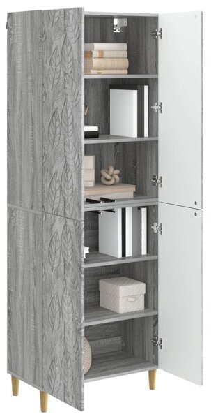 Szekrény szett 2 pcs Szürke Sonoma Szerelt Fa