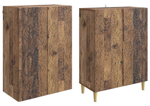 Szekrény szett 2 pcs Antik Fa Szerelt Fa