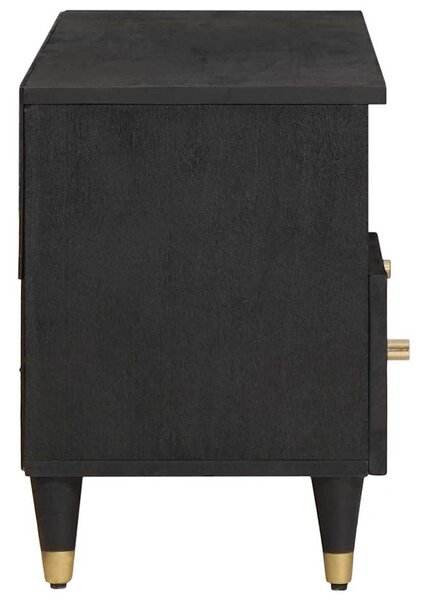 TV szekrény fiókkal Fekete 100 x 33 x 46 cm Tömör Mangófát