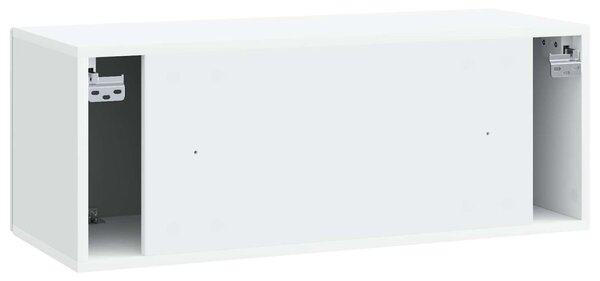 Fali TV szekrény Fehér 78,5 x 31 x 30 cm Szerelt Fa