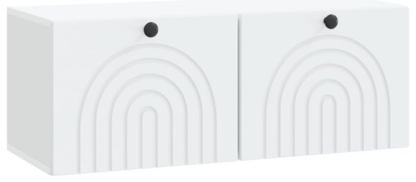 Fali TV szekrény Fehér 78,5 x 31 x 30 cm Szerelt Fa