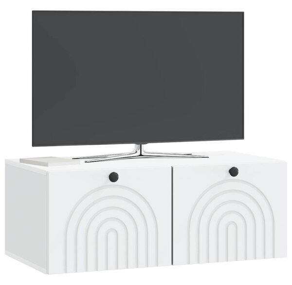 Fali TV szekrény Fehér 78,5 x 41 x 30 cm Szerelt Fa
