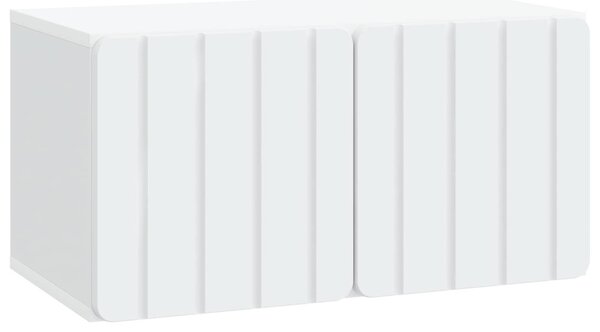 Fali TV szekrény Fehér 59,5 x 31 x 30 cm Szerelt Fa