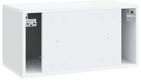 Fali TV szekrény Fehér 59,5 x 31 x 30 cm Szerelt Fa