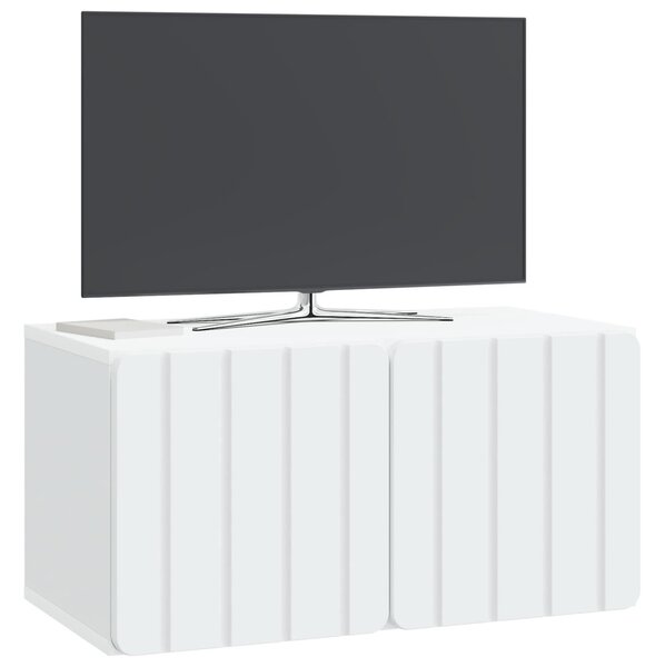 Fali TV szekrény Fehér 59,5 x 31 x 30 cm Szerelt Fa