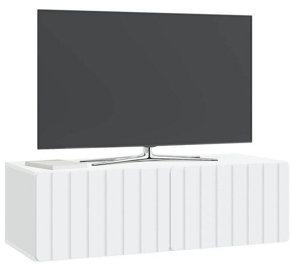 Fali TV szekrény 98 x 41 x 30 cm Fehér Szerelt Fa