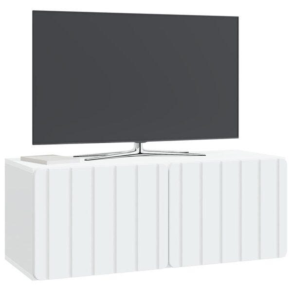 Fali TV szekrény Fehér 78,5 x 31 x 30 cm Szerelt Fa