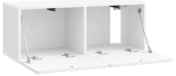 Fali TV szekrény Fehér 78,5 x 31 x 30 cm Szerelt Fa
