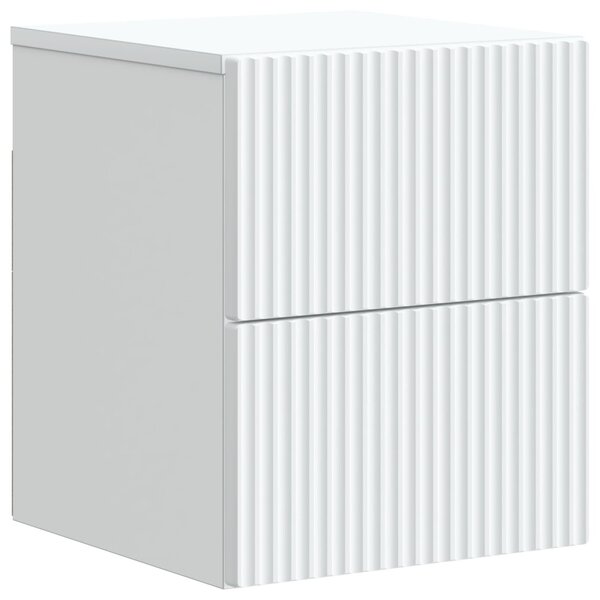 Fali éjjeli szekrény 2 pcs Fehér 33 x 34,5 x 40 cm Szerelt Fa