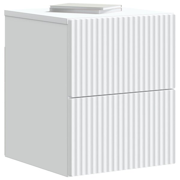 Fali éjjeli szekrény 2 pcs Fehér 33 x 34,5 x 40 cm Szerelt Fa