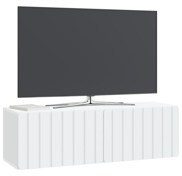 Fali TV szekrény Fehér 98 x 31 x 30 cm Szerelt Fa