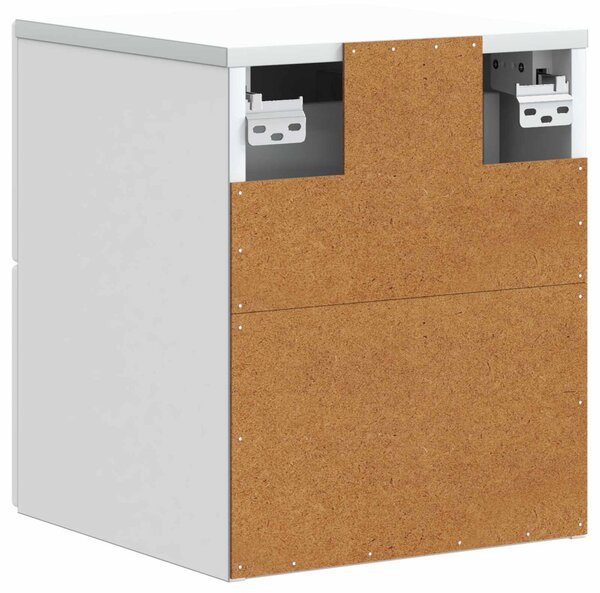 Fali éjjeli szekrény 2 pcs Fehér 33 x 34,5 x 40 cm Szerelt Fa