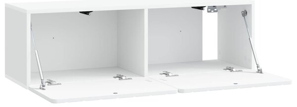 Fali TV szekrény Fehér 98 x 31 x 30 cm Szerelt Fa