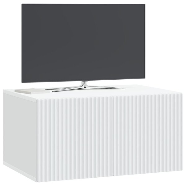 Fali TV szekrény Fehér 59,5 x 41 x 30 cm Szerelt Fa