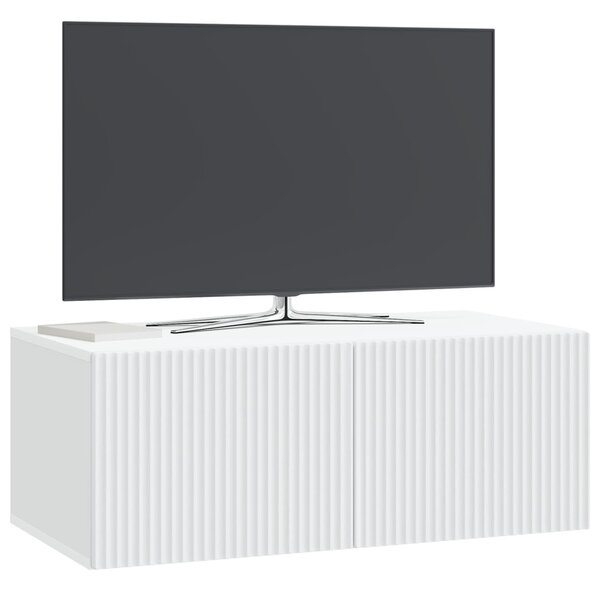 Fali TV szekrény Fehér 78,5 x 41 x 30 cm Szerelt Fa