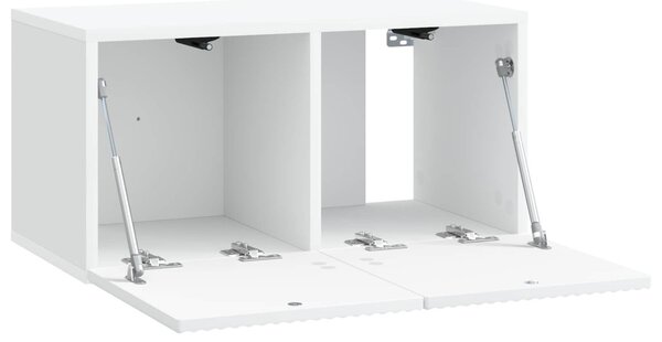Fali TV szekrény Fehér 59,5 x 31 x 30 cm Szerelt Fa