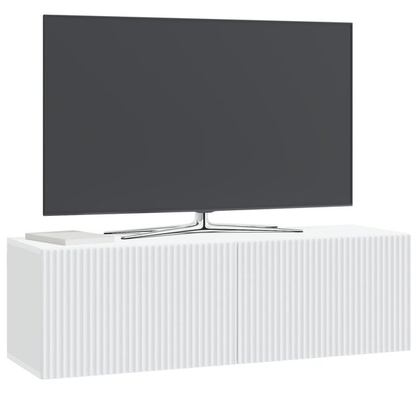 Fali TV szekrény Fehér 98 x 31 x 30 cm Szerelt Fa