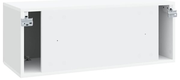Fali TV szekrény Fehér 78,5 x 31 x 30 cm Szerelt Fa