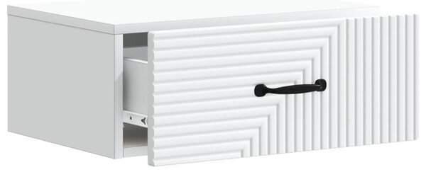 Fali éjjeli szekrény 2 pcs Fehér 49 x 34,5 x 20 cm Szerelt Fa