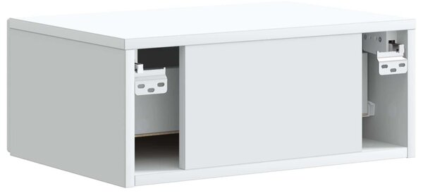 Fali éjjeli szekrény 2 pcs Fehér 49 x 34,5 x 20 cm Szerelt Fa