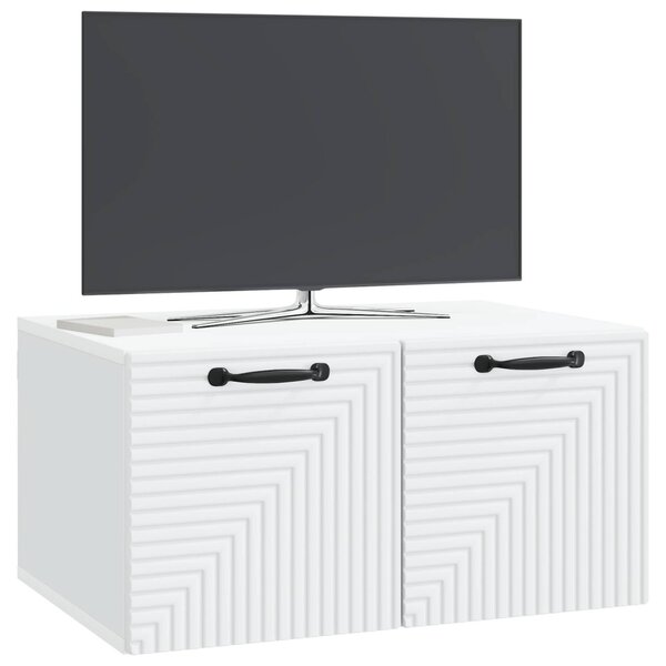 Fali TV szekrény Fehér 59,5 x 41 x 30 cm Szerelt Fa