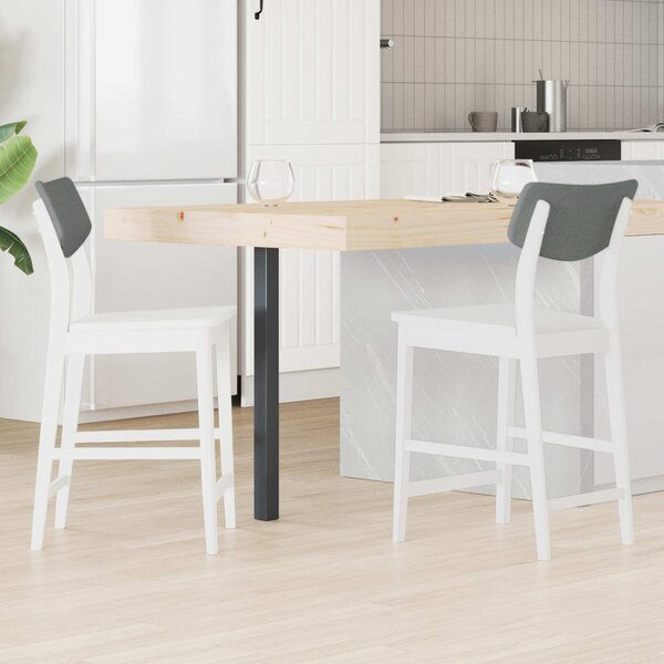 Étkező Székek 2 pcs Fehér 48 x 49 x 95 cm Tömör Gumi Fa