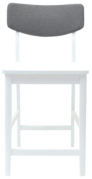 Étkező Székek 2 pcs Fehér 48 x 49 x 95 cm Tömör Gumi Fa