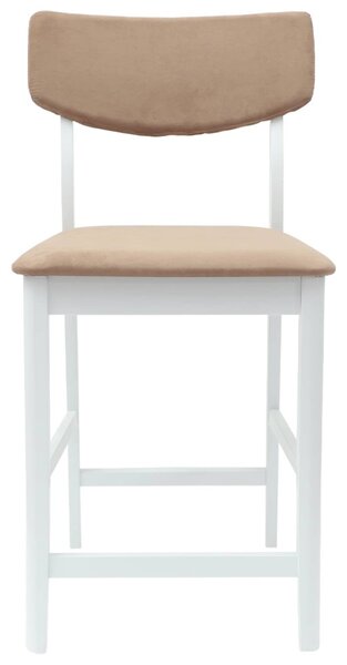 Étkező Székek 2 pcs Fehér 48 x 49 x 95 cm Tömör Gumi Fa