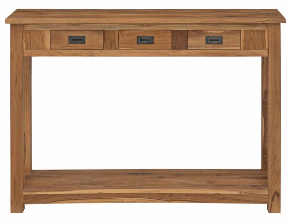 Konzolasztal Természetes 110 x 30 x 80 cm Tömör Teakfa