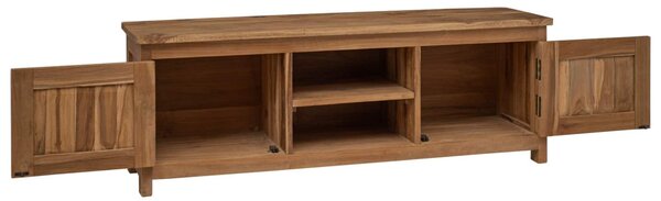 TV-szekrény 110 x 30 x 40 cm Természetes Tömör Teakfa