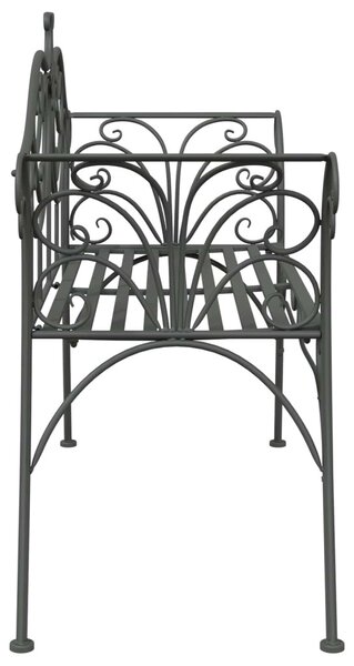 Kerti pad 2-Ülőhelyek száma 130 x 47 x 90 cm Acél Ezüst Szürke