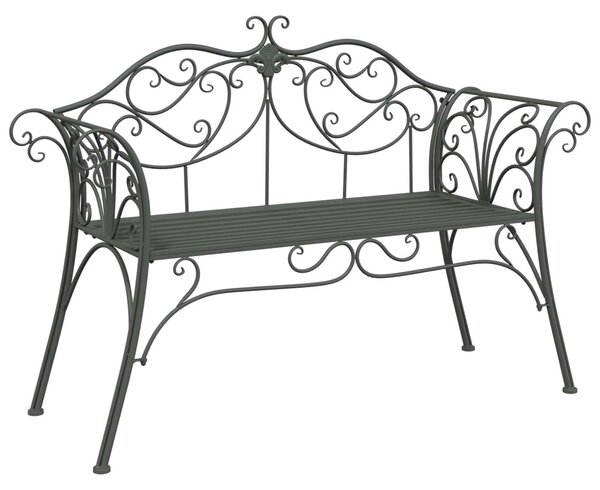 Kerti pad 2-Ülőhelyek száma 130 x 47 x 90 cm Acél Ezüst Szürke