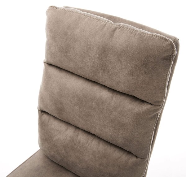DELIFE Étkezőszék Pela-Flex mikroszálas taupe vintage fa láb szögletes természetes zsákrugós