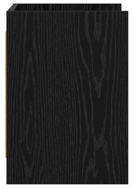 TV szekrény 60 x 33 x 47 cm Fekete Tölgy Szerelt Fa