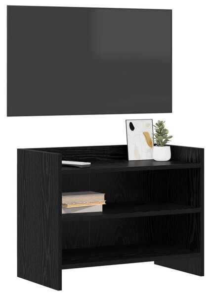 TV szekrény 60 x 33 x 47 cm Fekete Tölgy Szerelt Fa