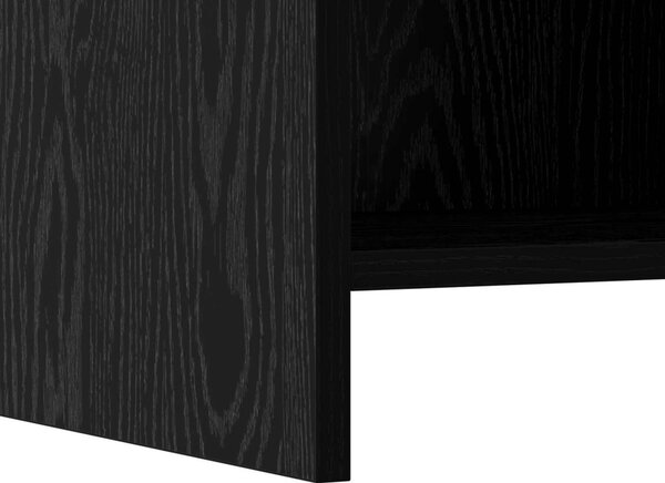 TV szekrény 60 x 33 x 47 cm Fekete Tölgy Szerelt Fa