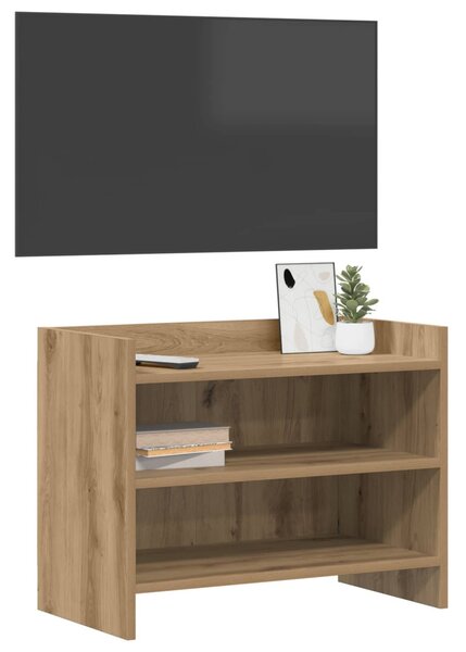 TV szekrény 60 x 33 x 47 cm Kézműves Tölgy Szerelt Fa