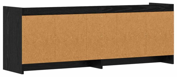 TV szekrény 135 x 33 x 47 cm Fekete Tölgy Szerelt Fa