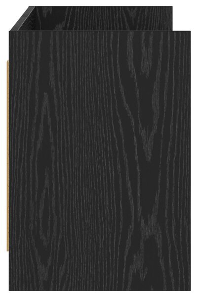 TV szekrény 135 x 33 x 47 cm Fekete Tölgy Szerelt Fa