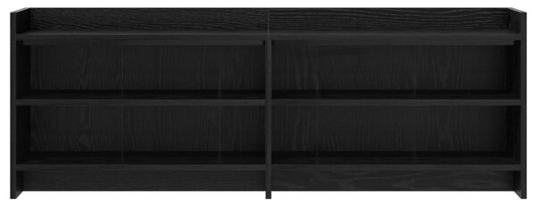 TV szekrény 135 x 33 x 47 cm Fekete Tölgy Szerelt Fa