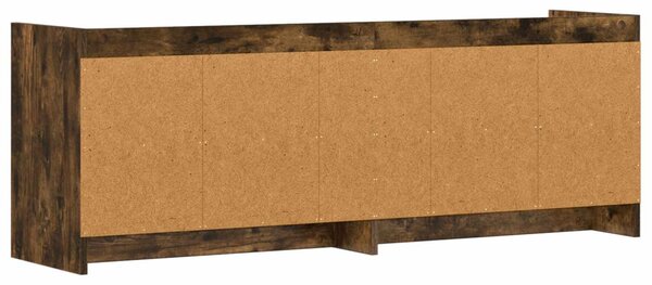TV szekrény 135 x 33 x 47 cm Füstös Tölgy Szerelt Fa