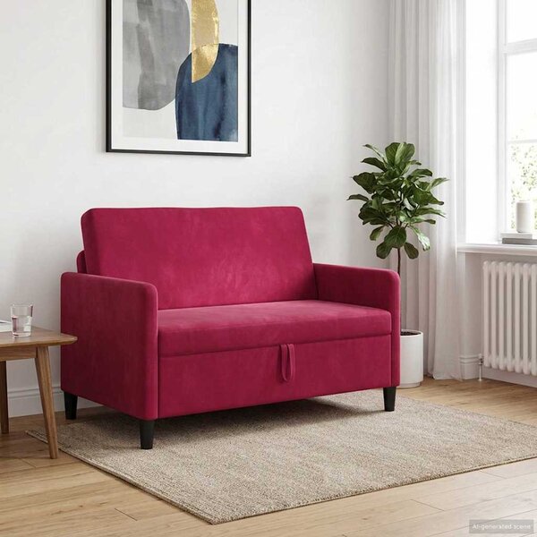 Tárolós Kanapé Bordó 122 x 78 x 87 cm Poliészter