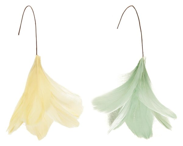 Függő tollak dróton FEATHER DECOR - több színben