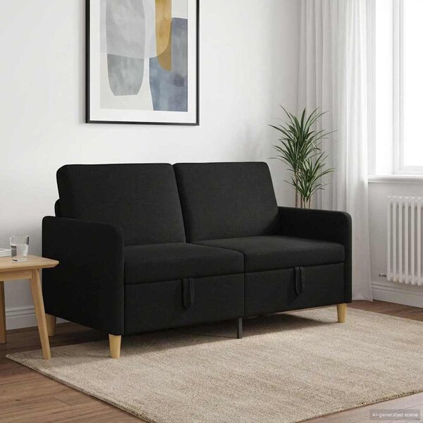Tárolós Kanapé Fekete 152 x 78 x 87 cm Poliészter